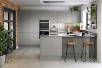 Second Nature Remo Collection Matt Silver Grey Handleless